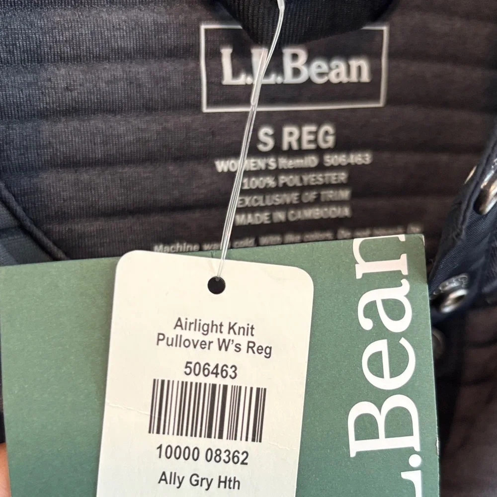 NWT L.L. Bean Alright  Knit Pullover Alley Gray Women's Jacket S - Picture 14 of 14